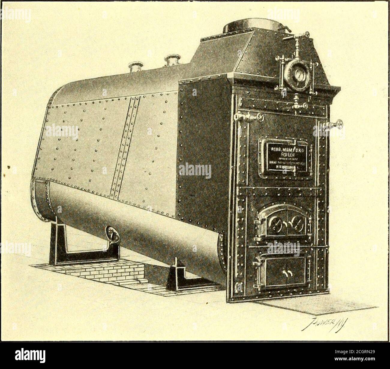 The Street railway journal . ical engineers atNew York, May 9, 1894,  estimated the difference in economybetween water-tube and internally-fired  boilers, due to thefundamental differences in construction, at about 10 per