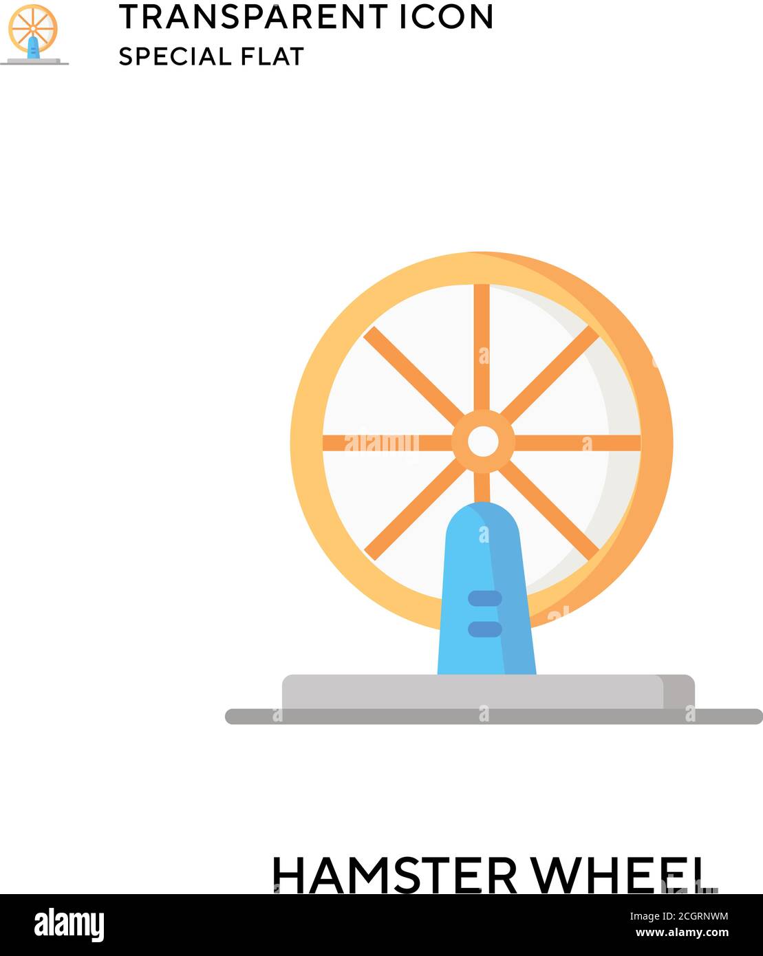 Hamster wheel vector icon. Flat style illustration. EPS 10 vector. Stock Vector