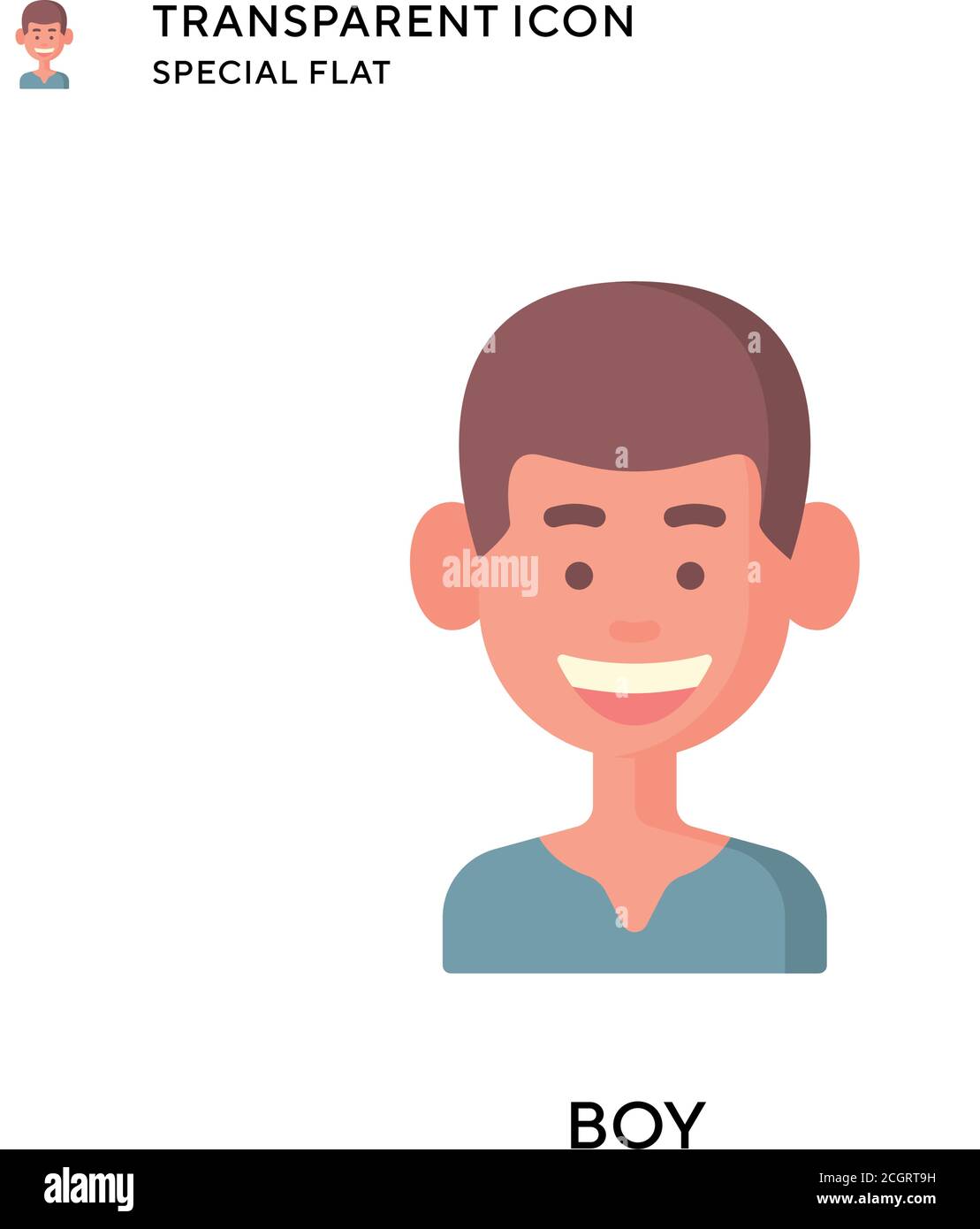 Boy vector icon. Flat style illustration. EPS 10 vector Stock Vector ...