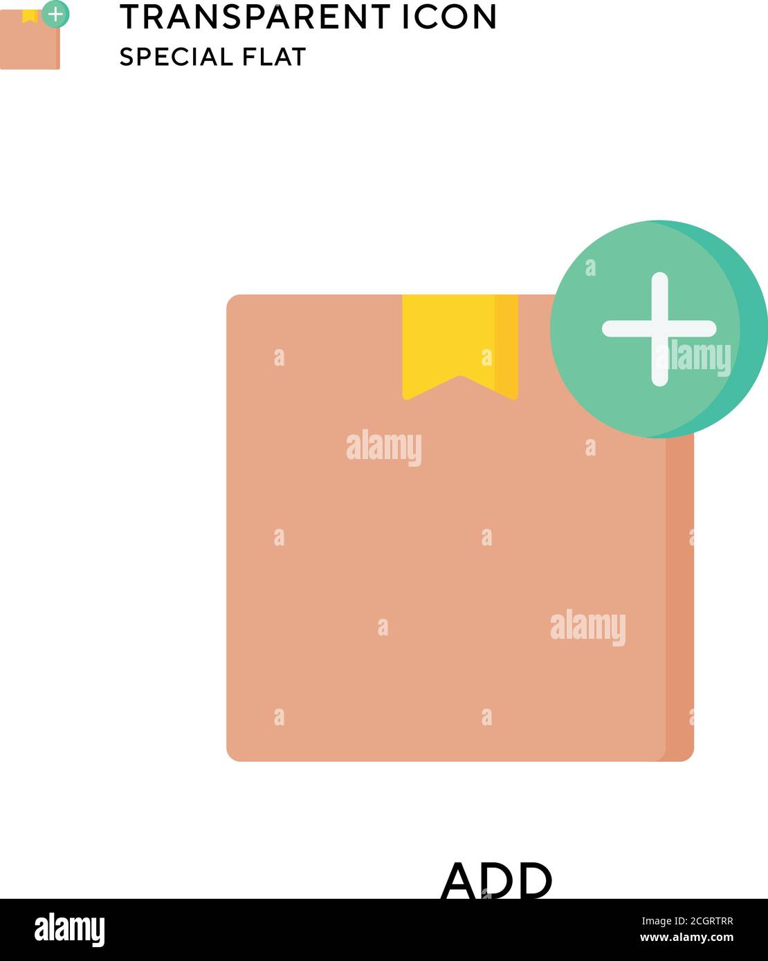 Add vector icon. Flat style illustration. EPS 10 vector Stock Vector ...
