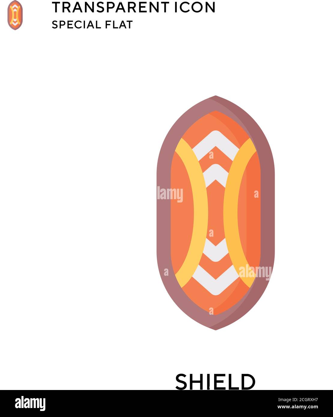 Shield vector icon. Flat style illustration. EPS 10 vector Stock Vector ...