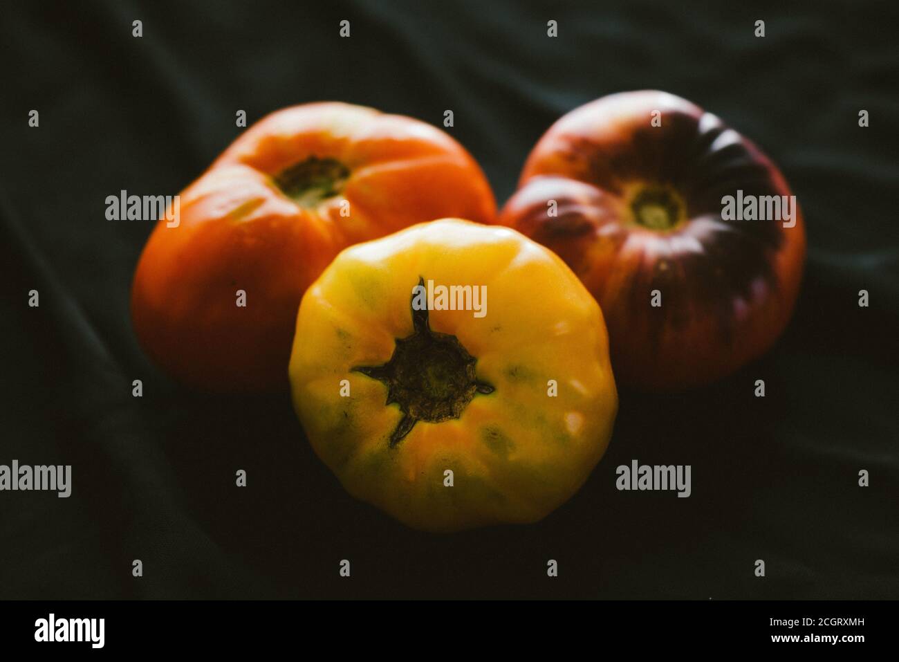 Colorful Heirloom Tomatoes Stock Photo
