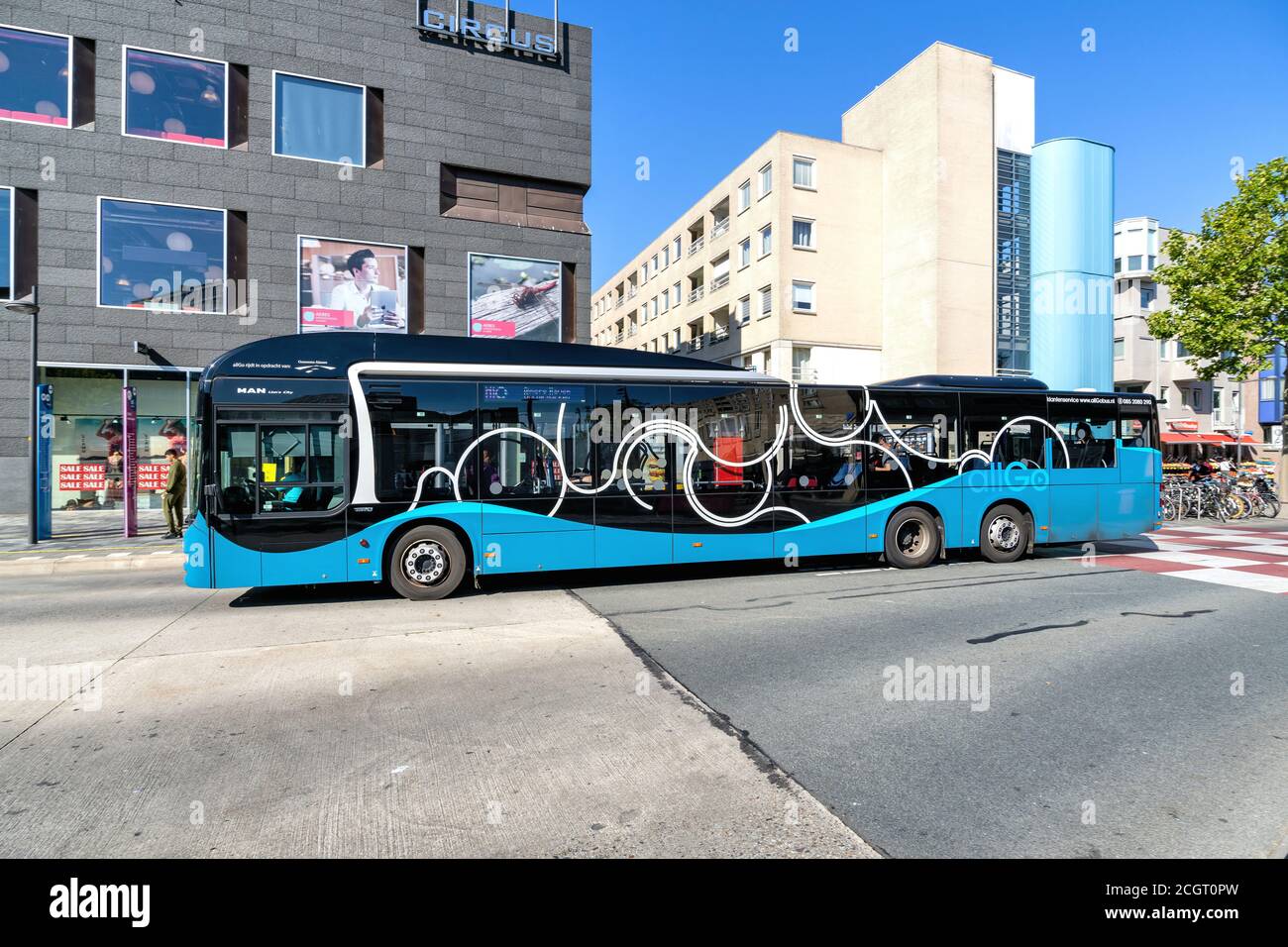 Keolis allGo MAN Lion’s City bus in Almere, The Netherlands. Stock Photo