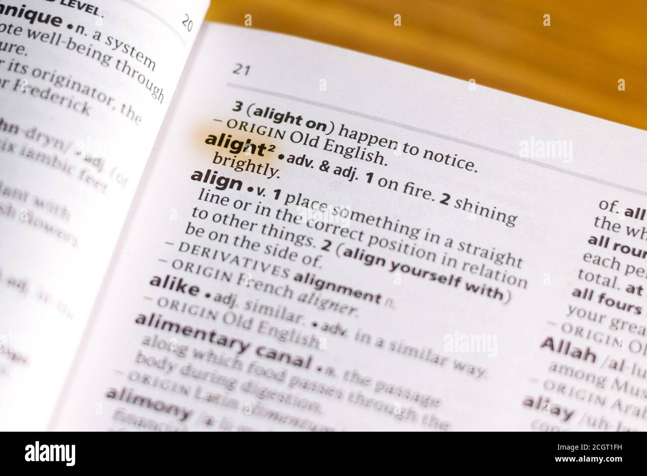 Alight word hi-res stock photography and images - Alamy