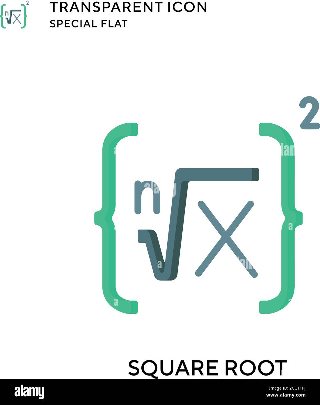 Square root vector icon. Flat style illustration. EPS 10 vector Stock ...