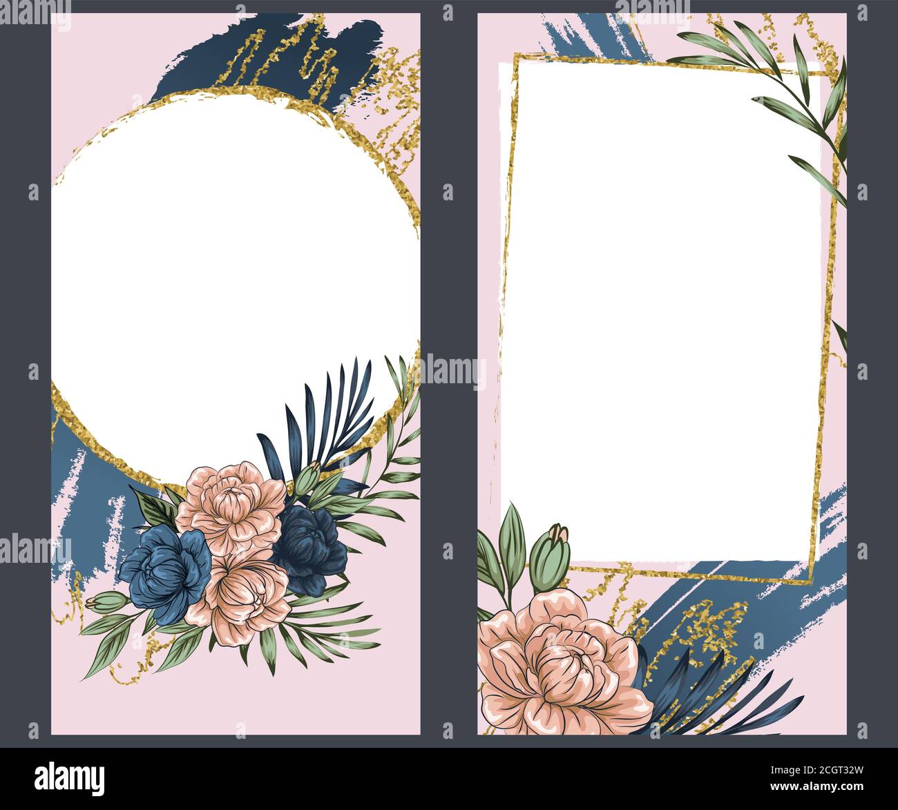 Fiori di boho con lamina d'oro, modello Instagram Stories. Imposta cornice  fotografica. Streaming. Mockup per Instagram Stories, cover di storie di  Frame instagram, lette Immagine e Vettoriale - Alamy