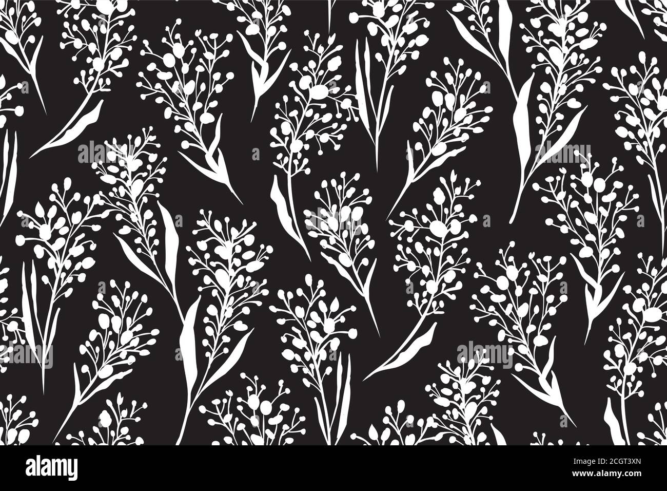 Floral seamless background pattern. Colorful spring flowers hand drawn ...
