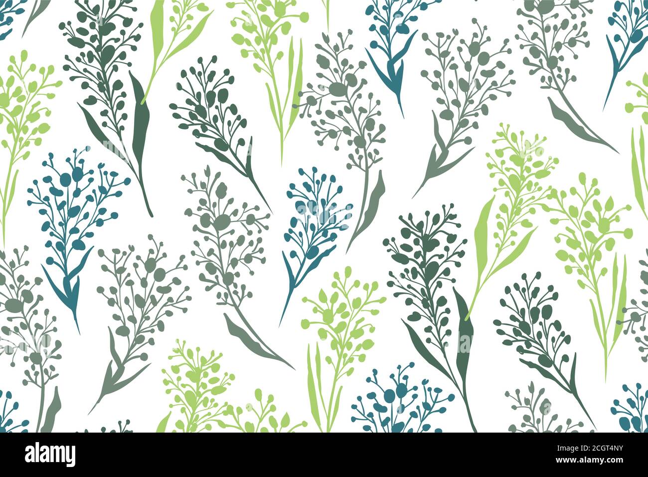 Floral seamless background pattern. Colorful spring flowers hand drawn ...
