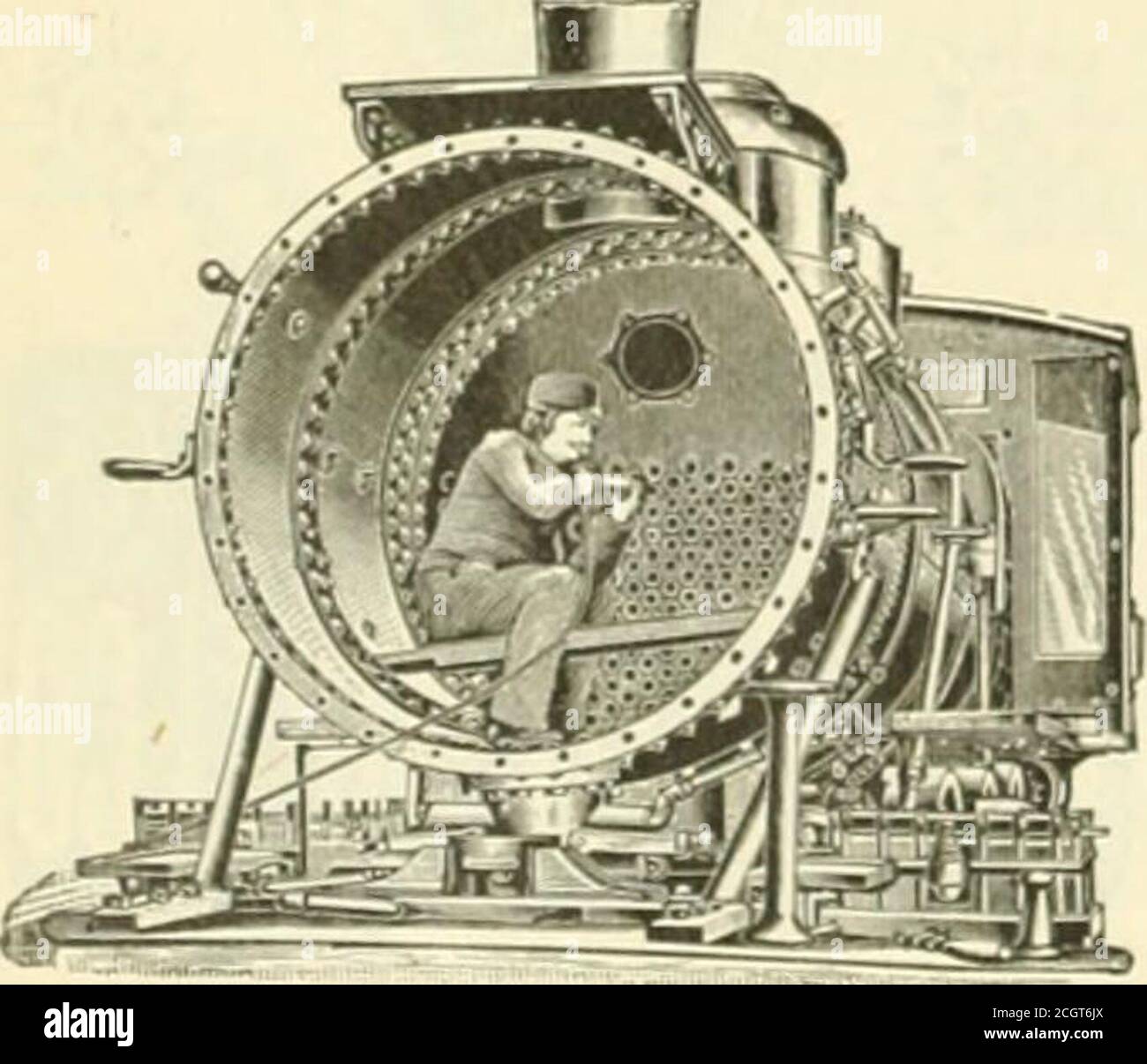 . Locomotive engineering : a practical journal of railway motive power and rolling stock . Ialleable Iron Castings. Sole Manufaclurer^Of / THE JANNEY COUPLER /^ FOR PASStNCtR AND FREIGHT CARS A-//.s/////y//i. 7^/. ^j. Pneumatic Tools. GREAT LABOR-SAVINGDEVICE FOR CALKING BOILERS. BEADING FLUES. HEADING RIVETS, CHIPPING CASTINGS. CUTTING HEY SLOTS, DRIVING NAILS AND SPIKES. KSPECI.M.I.V ADAPTED lOK KAILKOAD SlIolS. •7«7111 to«t.c]. 1-7t7-o ZlU.eis A&gt; IVXinixto. All Hammers sent on ten days trial subject to approval, and guaranteed for one year against repairs. CHICAGO PNEUMATIC TOOL CO., ■ Stock Photo