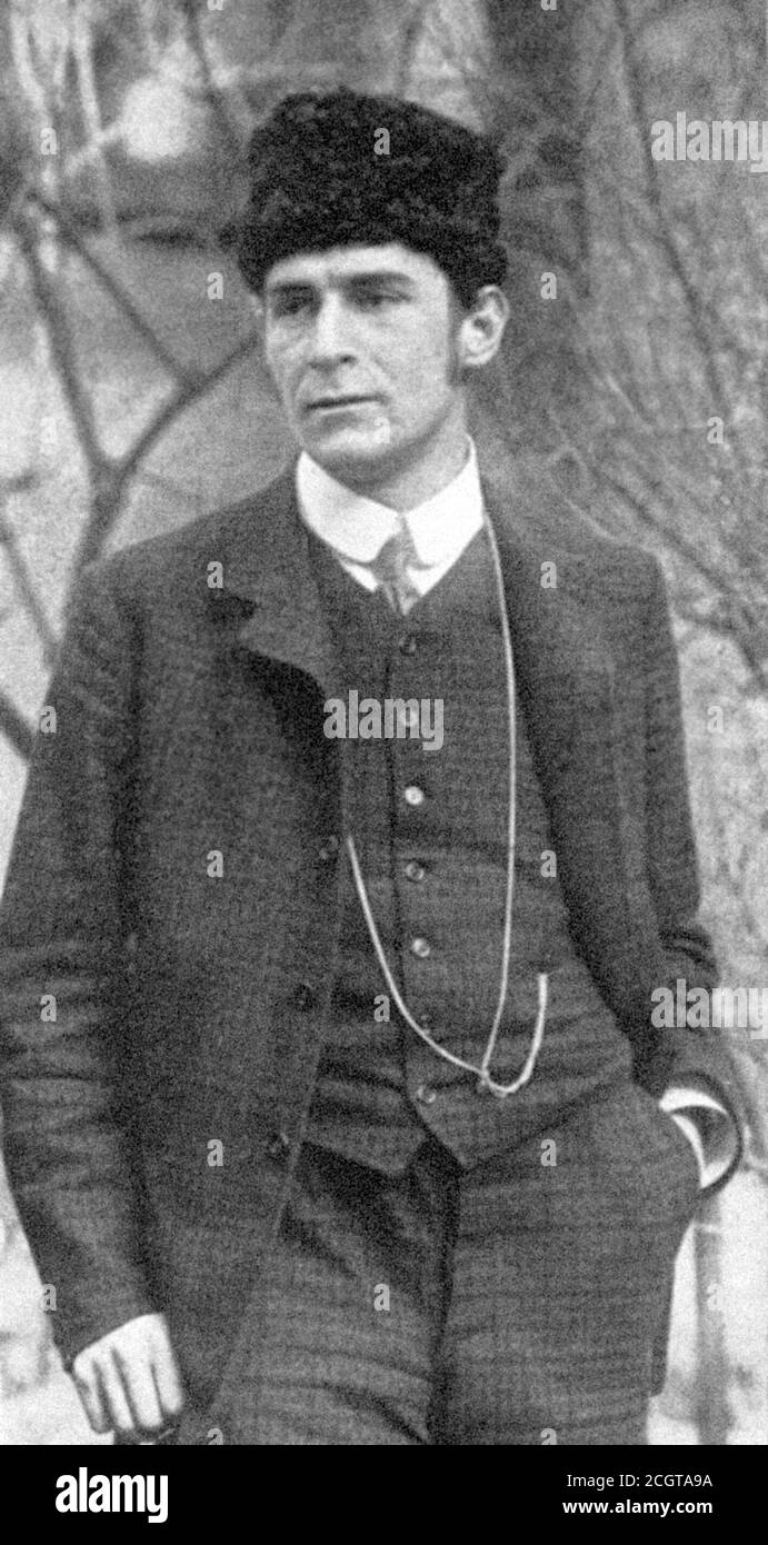 Franz Marc. Portrait of the German Expressionist artist, Franz Moritz Wilhelm Marc (1880-1916) Stock Photo