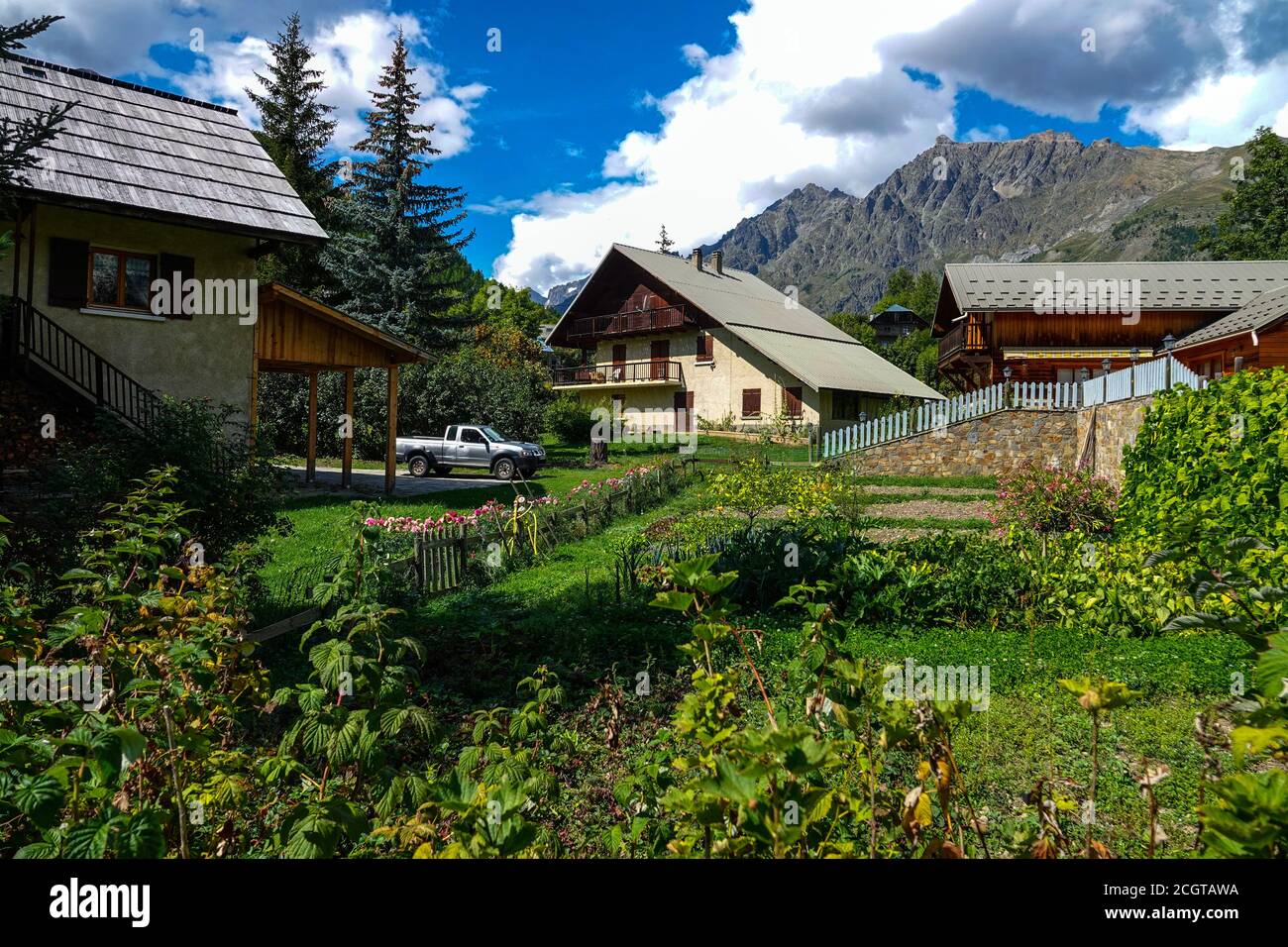 Puy-Saint-Vincent, ski resort, in summer, Vanoise National Park, Ecrins, France Stock Photo