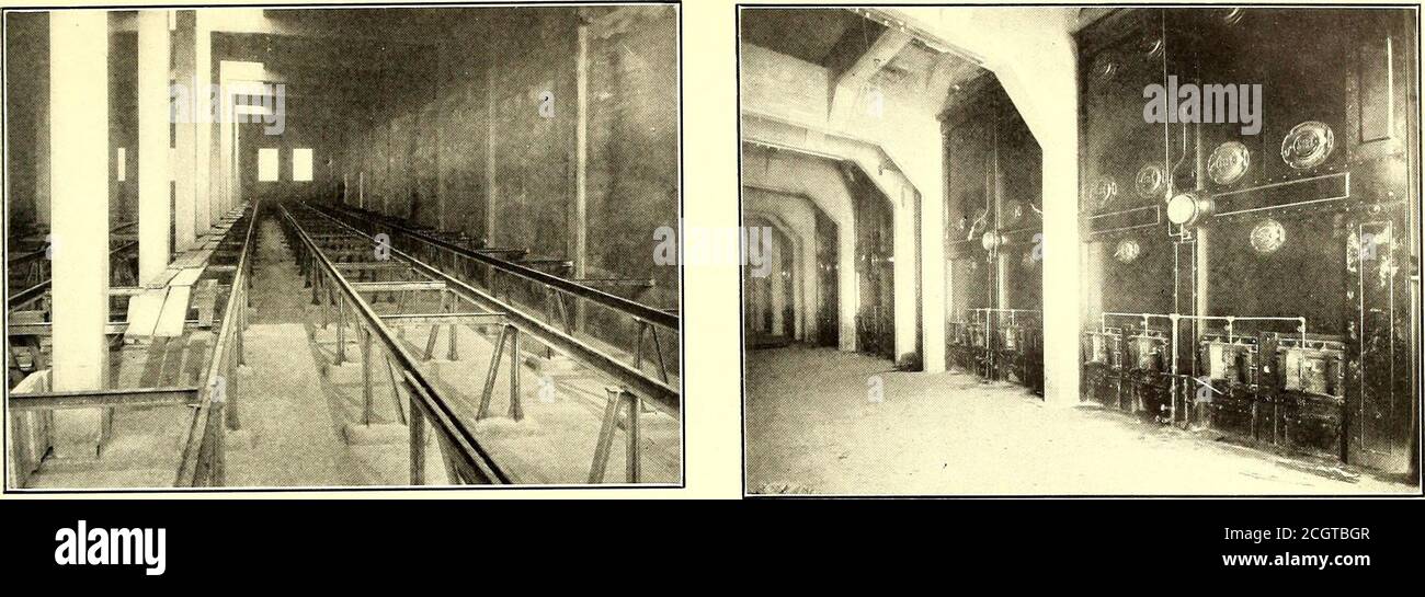 . Electric railway journal . Plate XXIX. Seattle Electric Company—Track Pit Construction in Seattle Electric Company—Oil Burners at GeorgetownNorth Seattle Car House Power Station Stock Photo