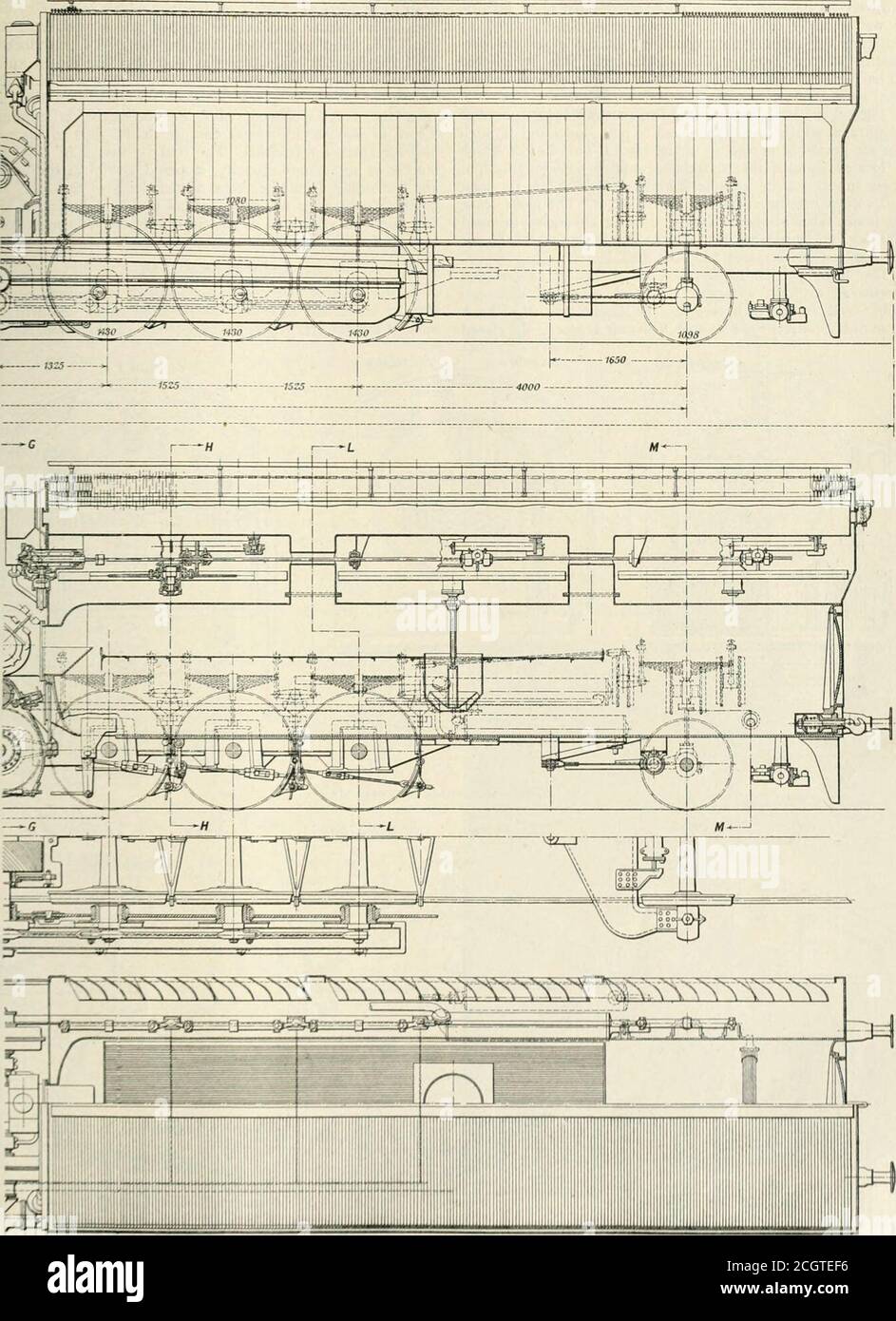 . Railway mechanical engineer . Elevation, Sections and Plan of October, 1^22 RAILWAY MECHANICAL ENGINEER 559. LJung»tronn Turblne-Drlven Locomotlva 560 RAILWAY MECHANICAL ENGINEER Vol. 96, No. iO The length of the tubes is only about twothirds that ofordinary locomotive boilers. This was decided upon becauseit was thought that greater economy could be secured byutilizing the surplus heat contained in the gases for pre-heating the air required for combustion. This is believedto be the first instance in which an air preheater has beenused on a locomotive. The smokebo-x is divided into two porti Stock Photo