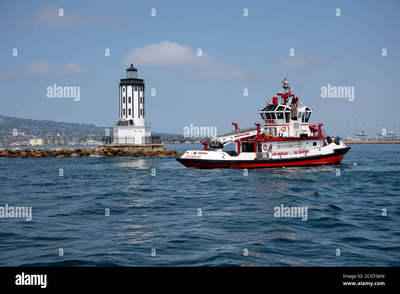 Angels Gate Lighthouse Entrance to Port of Los Angeles, San Pedro