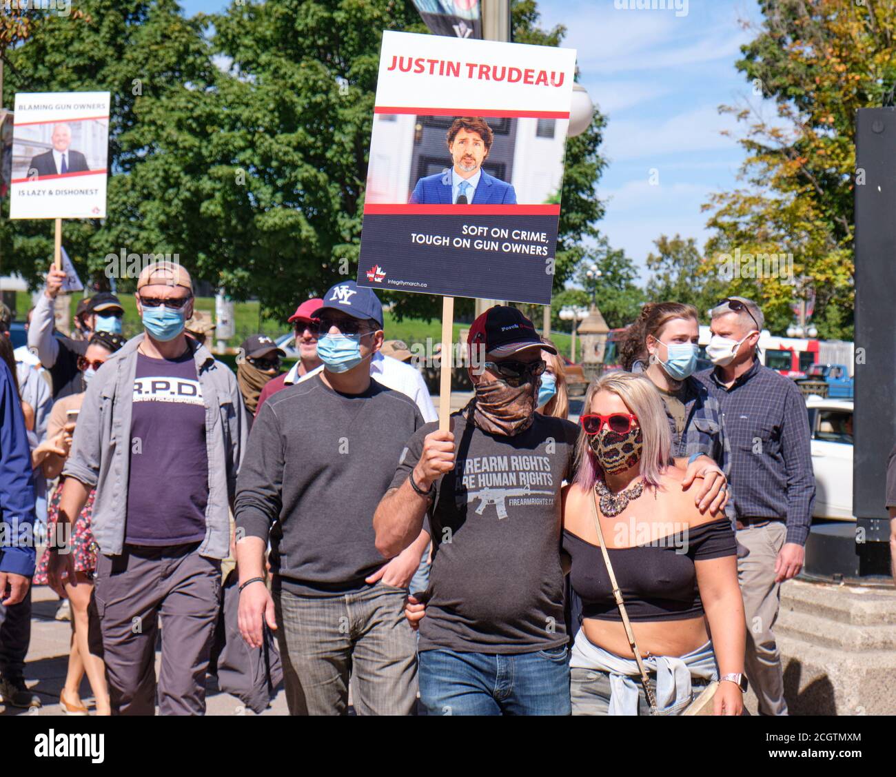 Ottawa, Canada. September 12th, 2020. Integrity March organised by the