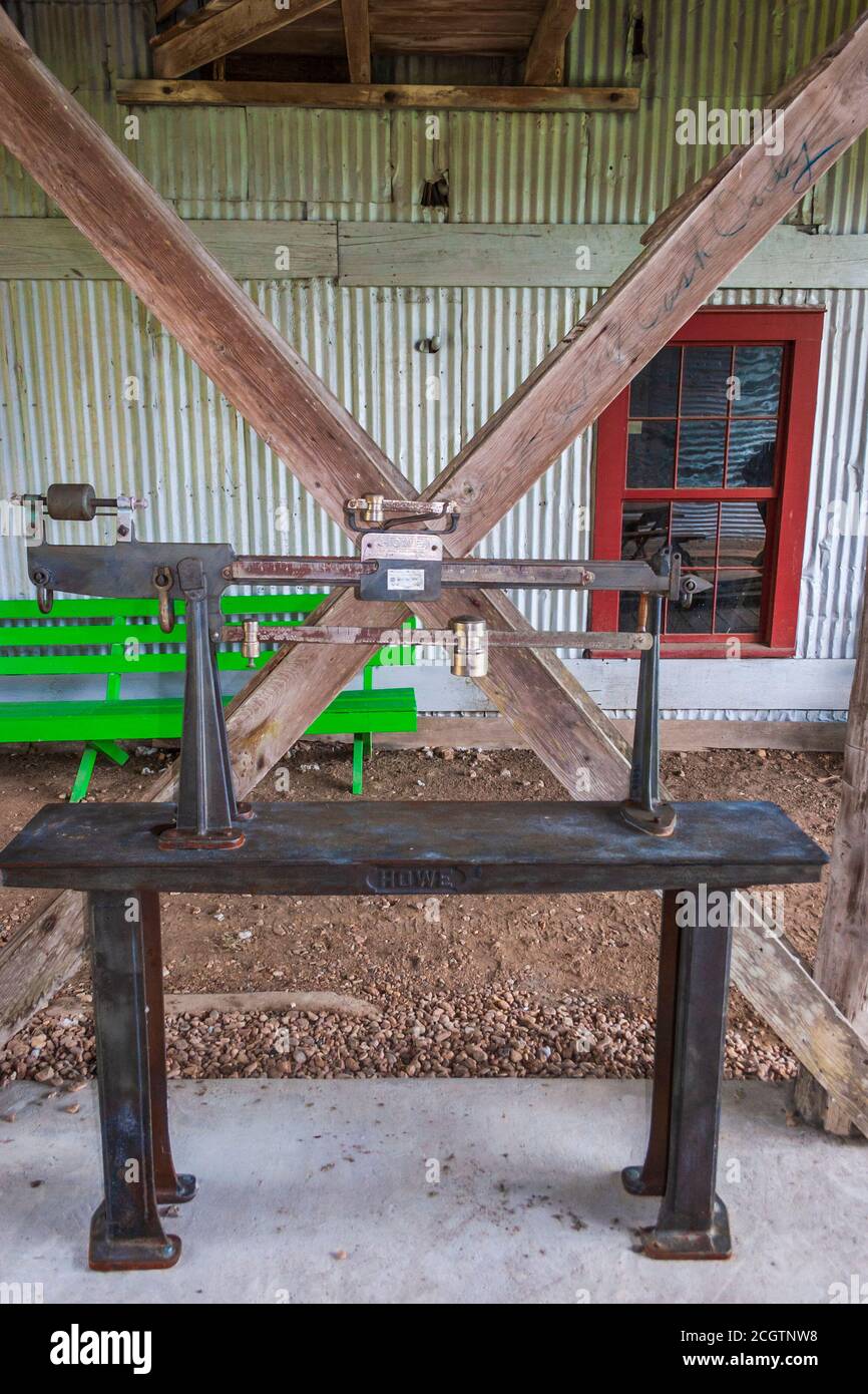 Antique Howe Platform Scale at Texas Cotton Gin and Museum in Burton