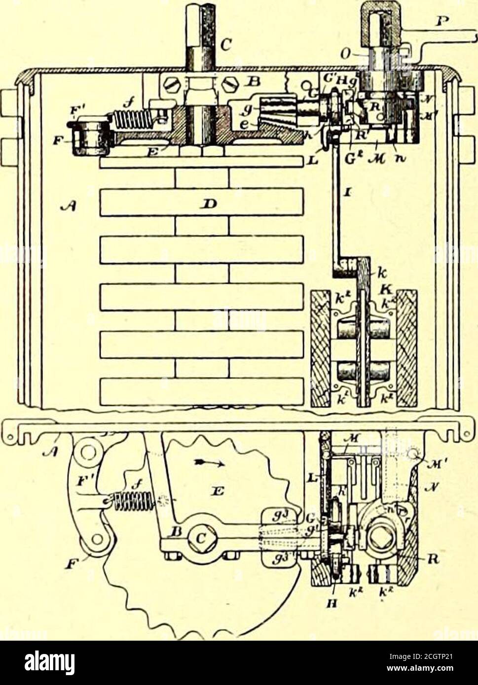 . The Street railway journal . hed by the Aultman-Taylor Machinery Company,Mansfield, O. Twenty-four pages. Illustrated. List of Street Railway Patents. U. S. Patents Issued June 16, 1896, to July 14,1896, Inclusive. Tune 16. Trolley.—John H. Holland and Peter F. Glazier, Indianapolis,Ind. No. 561,991. A trolley wheel in two sections divided horizontally and pivotedtogether so as to form a swivel construction and having ball bearingsbetween the meeting faces of the sections. Rail Bond or Connection.—H. P. Wellman, Catlettsburg, Ky.No. 562,055. A bond wire having iron or steel terminals and a c Stock Photo