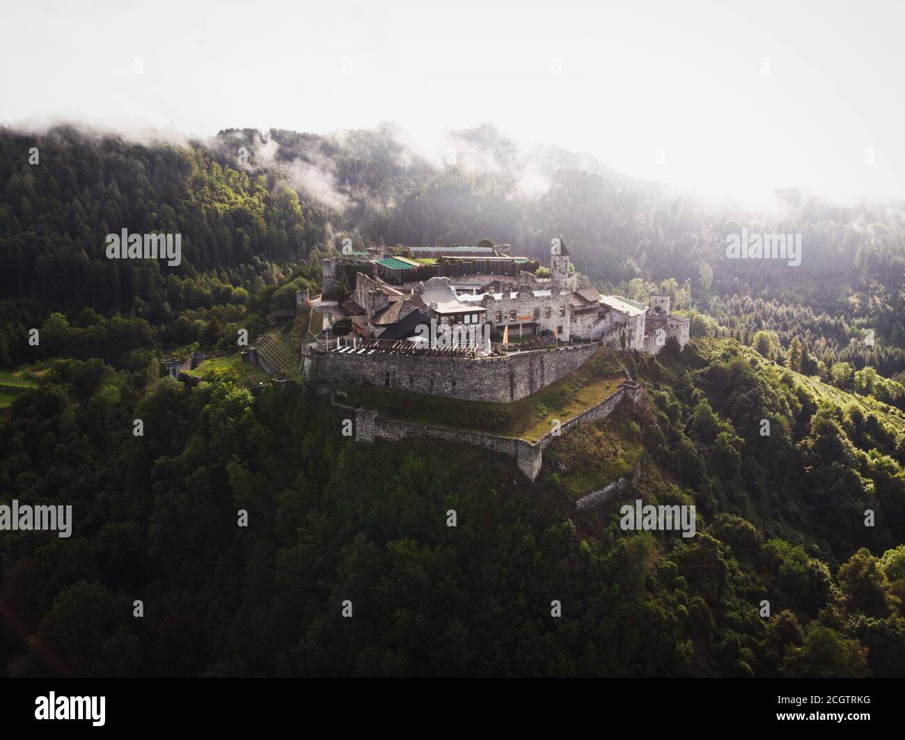 Medieval castle Burg Landskron near Villach in Carinthia, Austria Stock Photo