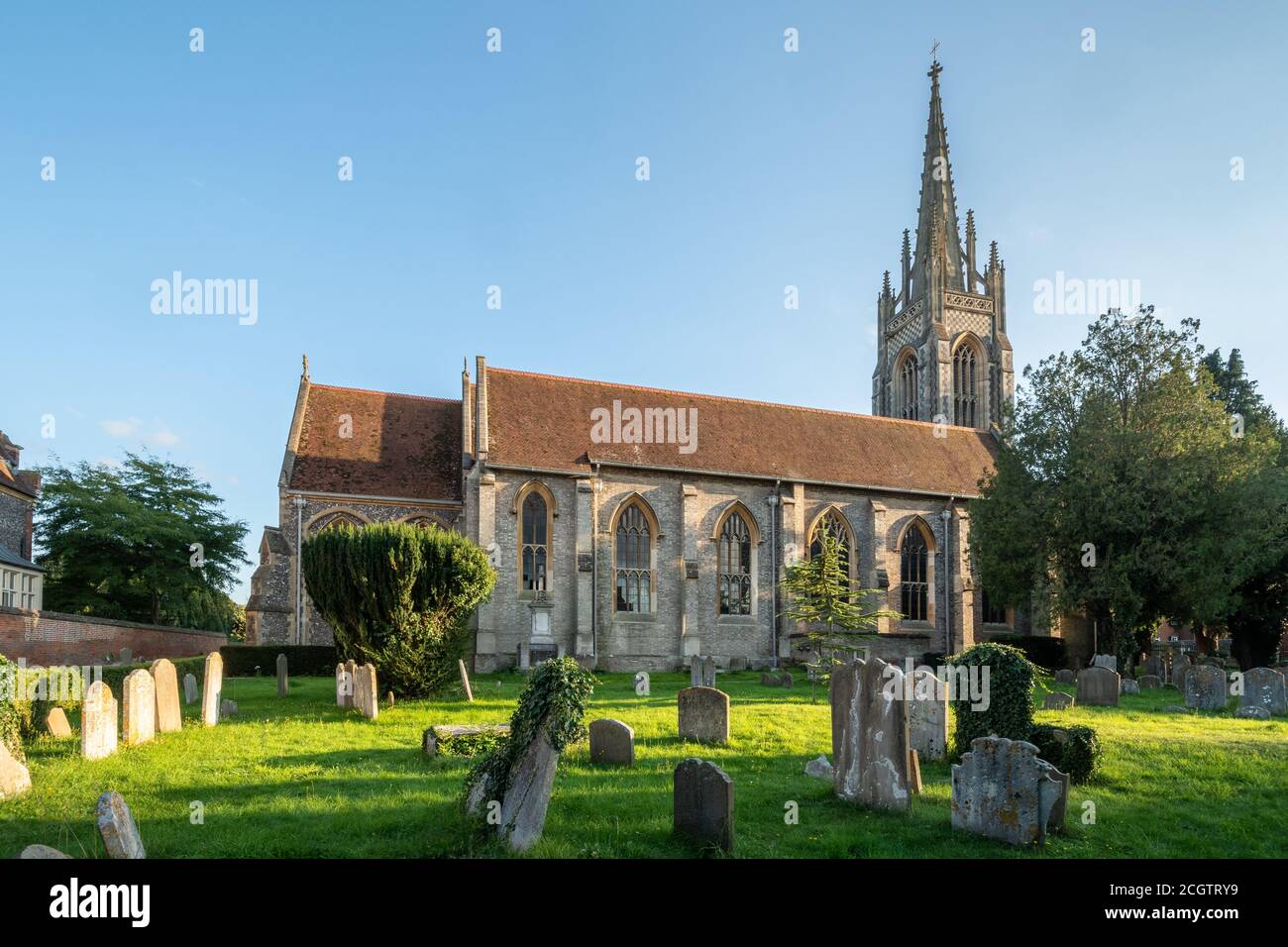 All Saints Church in Marlow, a picturesque market town in Buckinghamshire, England, UK, on the River Thames Stock Photo