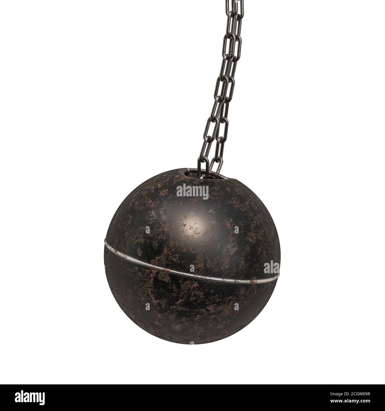 Wrecking ball, 3D rendering isolated on white background Stock Photo