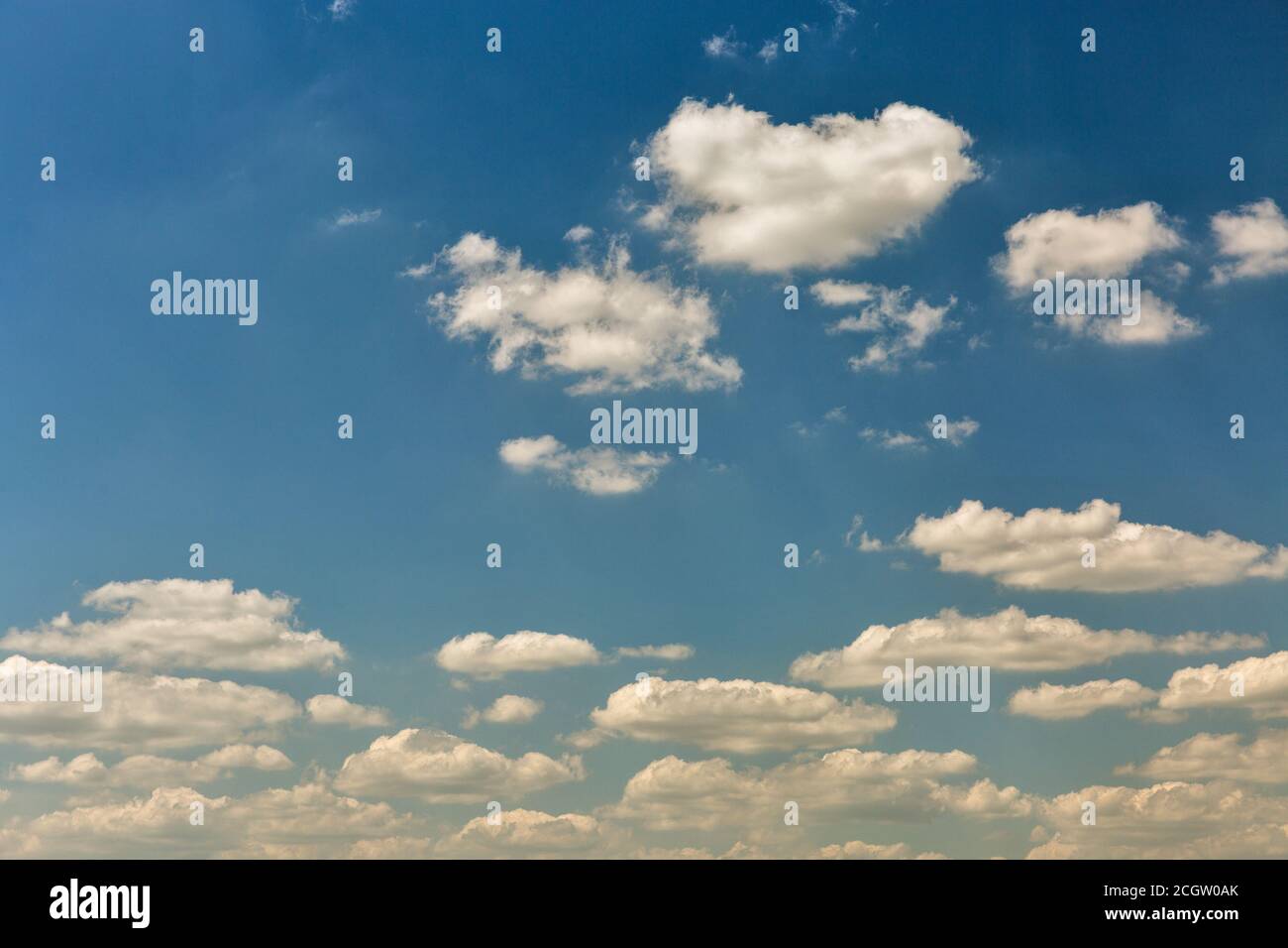 Vivid blue sky and fluffy white clouds hi-res stock photography and ...