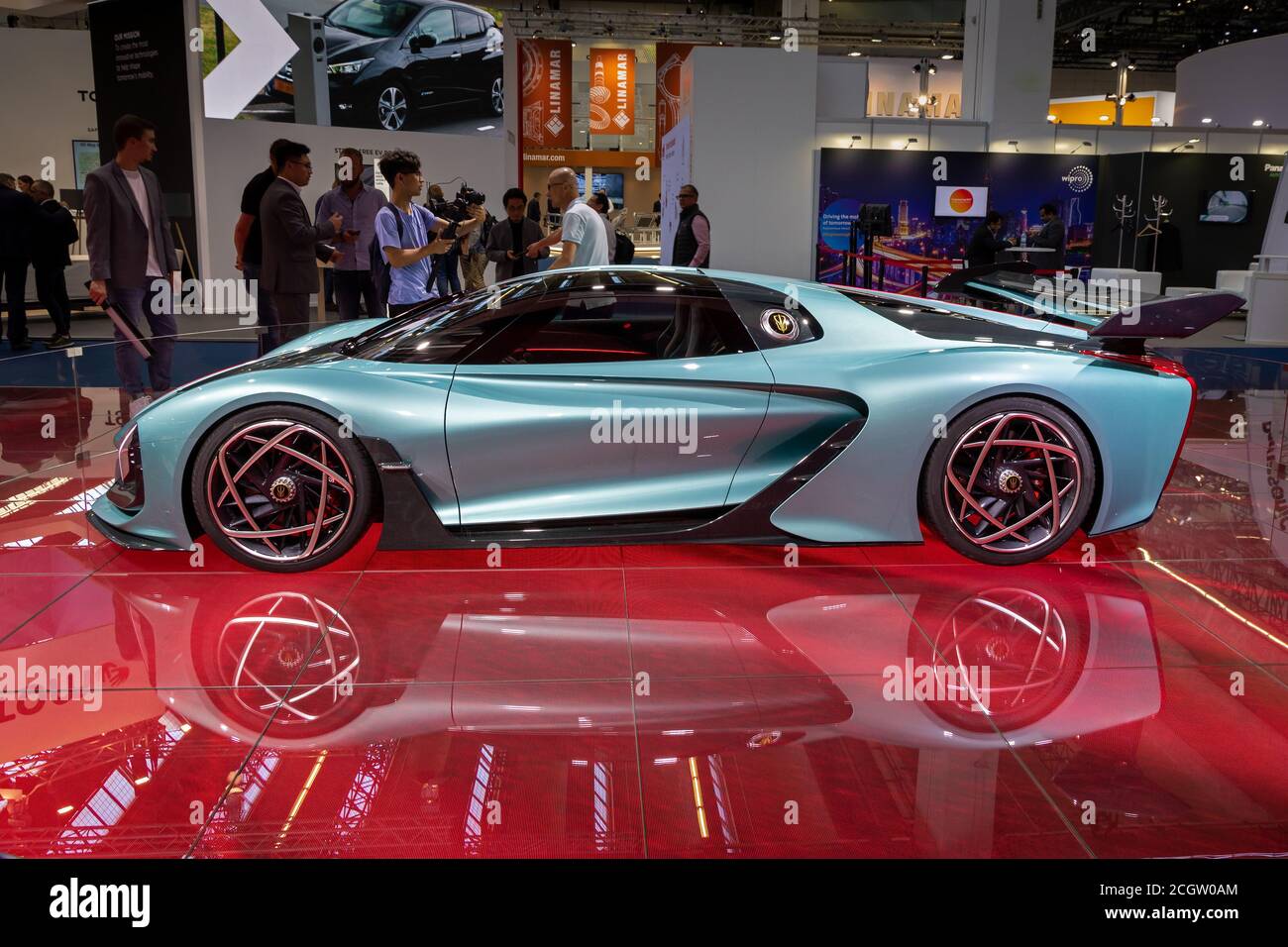 FRANKFURT, GERMANY - SEP 11, 2019: Hongqi S9 supercar presented at the Frankfurt IAA Motor Show 2019. Stock Photo