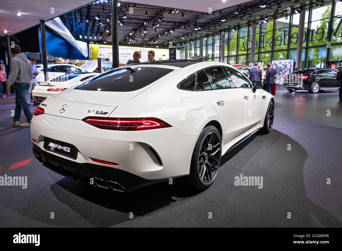 Frankfurt Germany Sep 11 19 Mercedes Benz Amg Gt 63 S 4 Door Coupe 4matic Sports Car Showcased At The Frankfurt Iaa Motor Show 19 Stock Photo Alamy