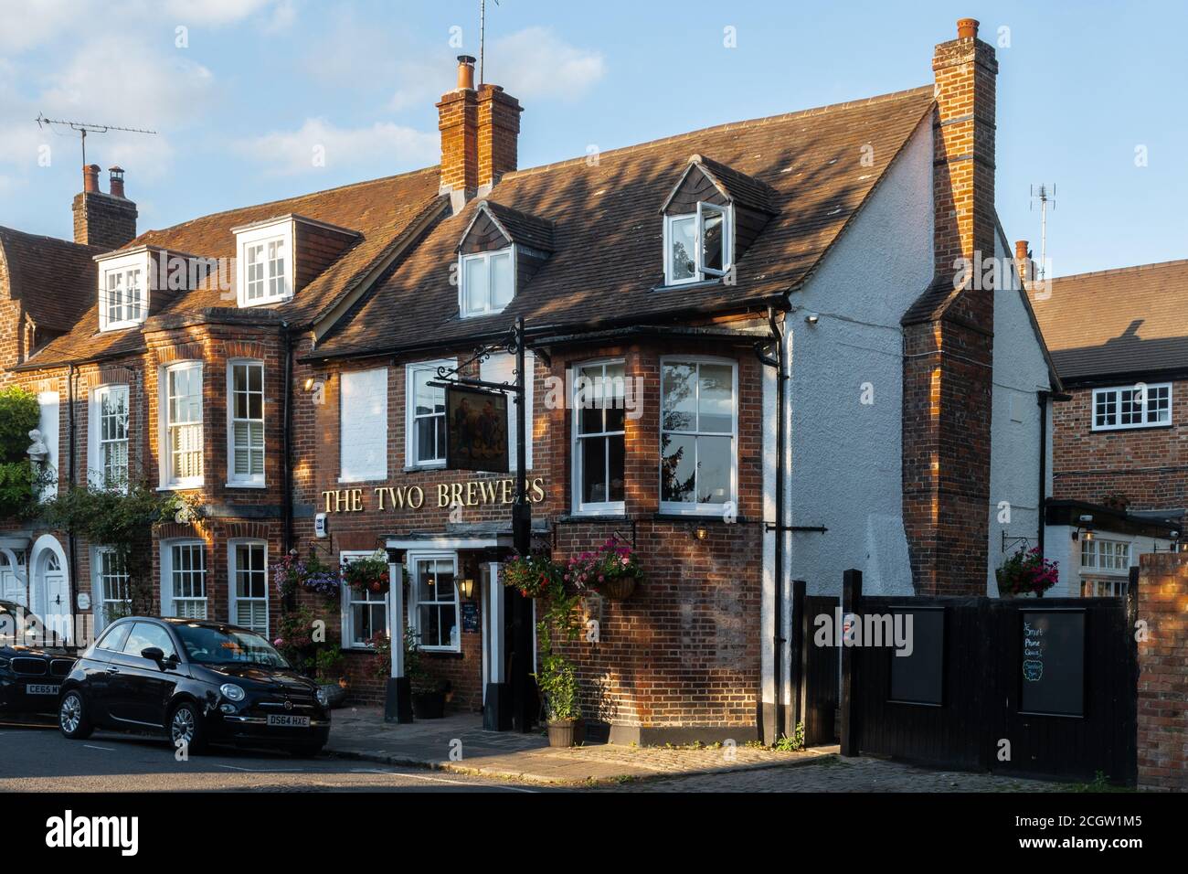 The Two Brewers Pub, Marlow, where Jerome K. Jerome wrote most of 'Three Men in a Boat', and mentioned in the book, Buckinghamshire, UK Stock Photo