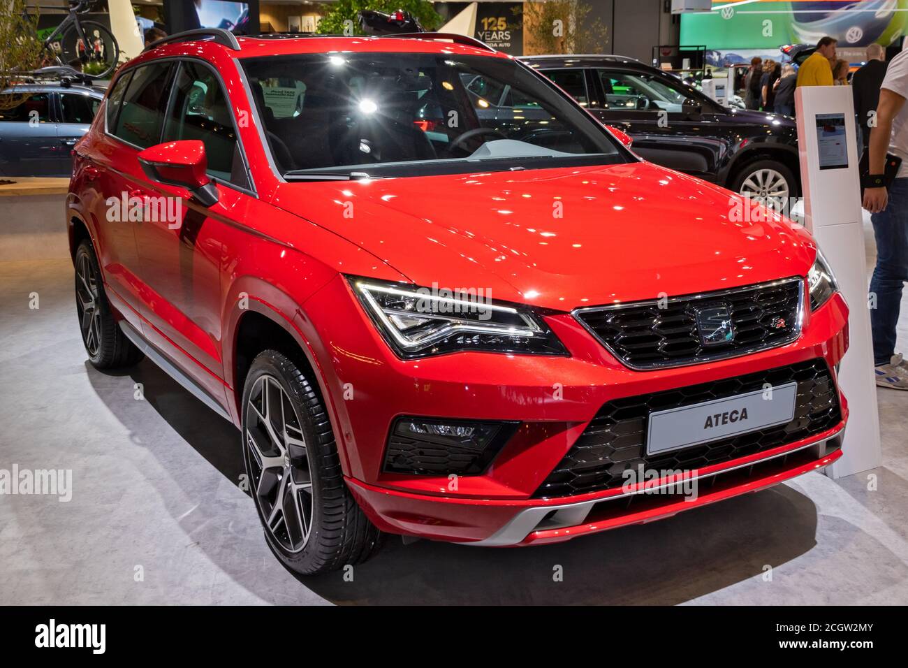 BRUSSELS - JAN 9, 2020: New Seat Ateca car showcased at the Brussels Autosalon 2020 Motor Show Stock Photo - Alamy