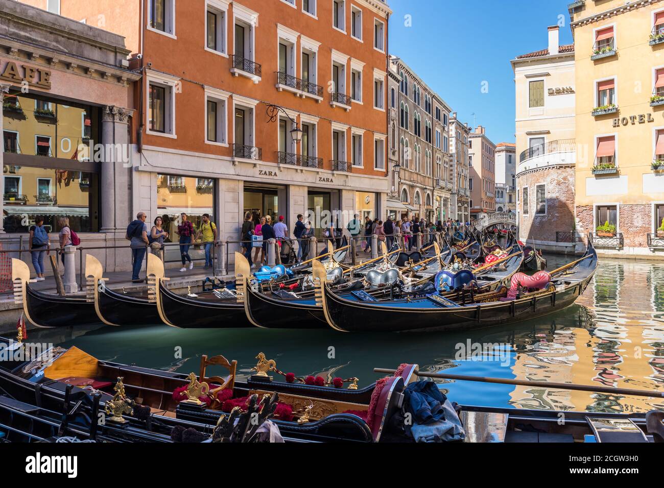 Venetian gondolas at Bacino Orseolo, Venice, Veneto, Italy Stock Photo -  Alamy