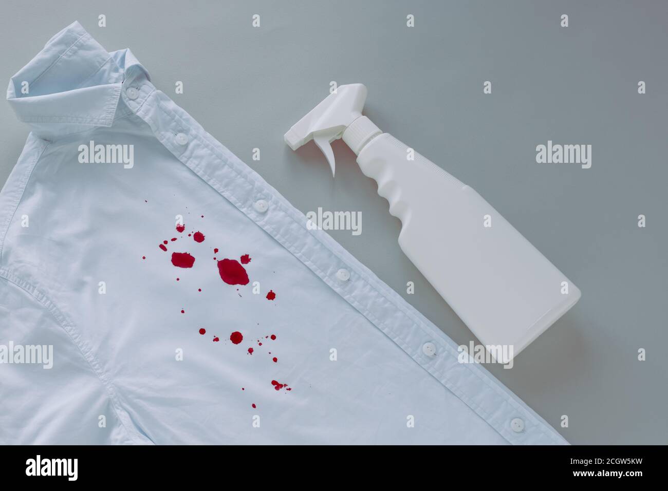 blood stains on clothes and stain remover Stock Photo Alamy
