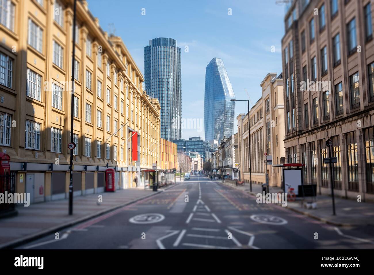 Empty Streets in a deserted London Stock Photo