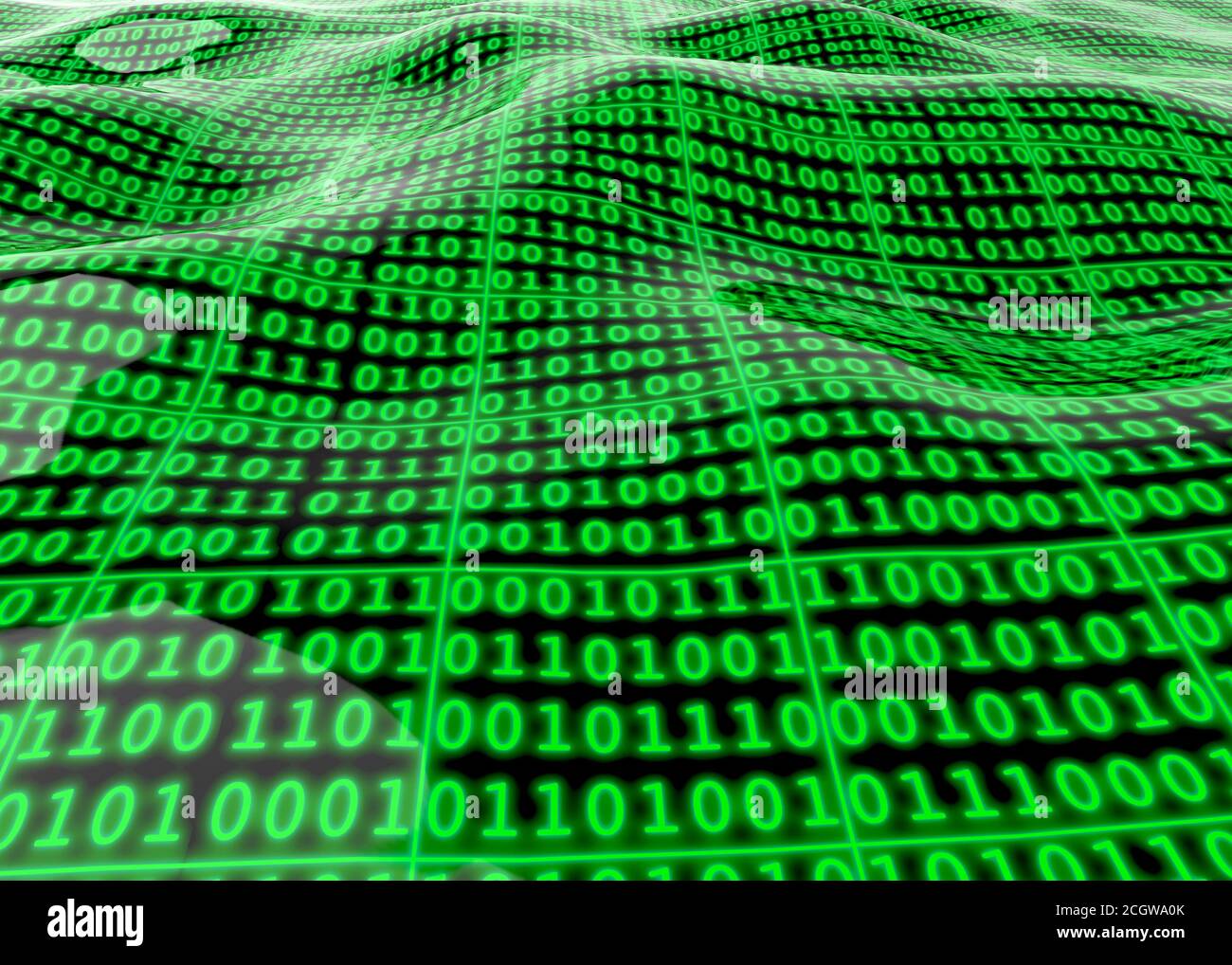 Binary Numbers - 3D Stock Photo