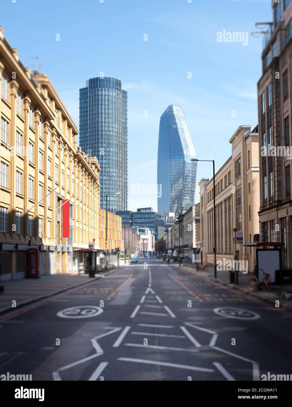 Empty Streets in a deserted London Stock Photo