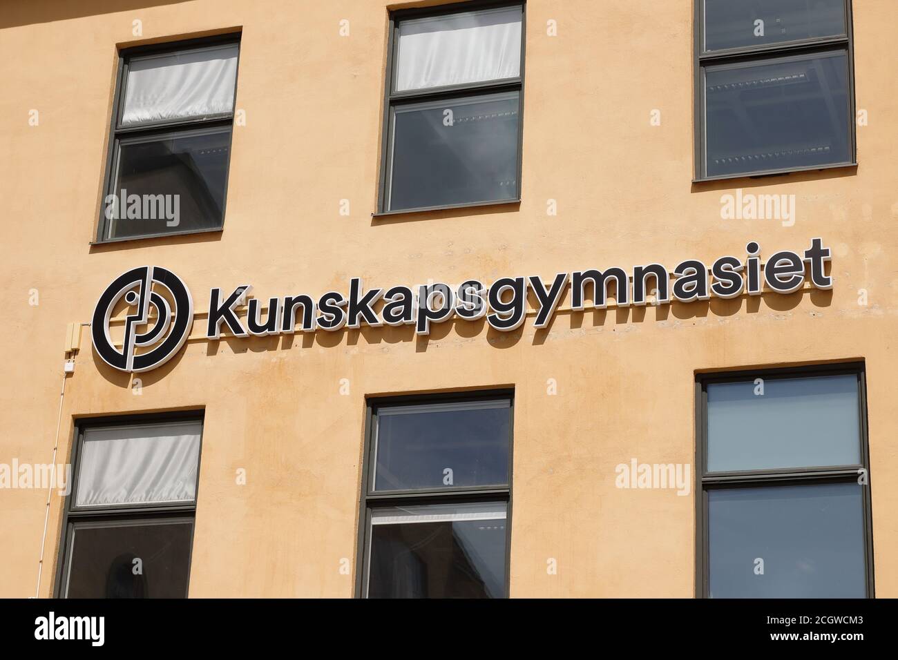 Norrkoping, Sweden - July 3, 2020: Exterior view of the school building operated by the Kunskapsgymnaiset. Stock Photo