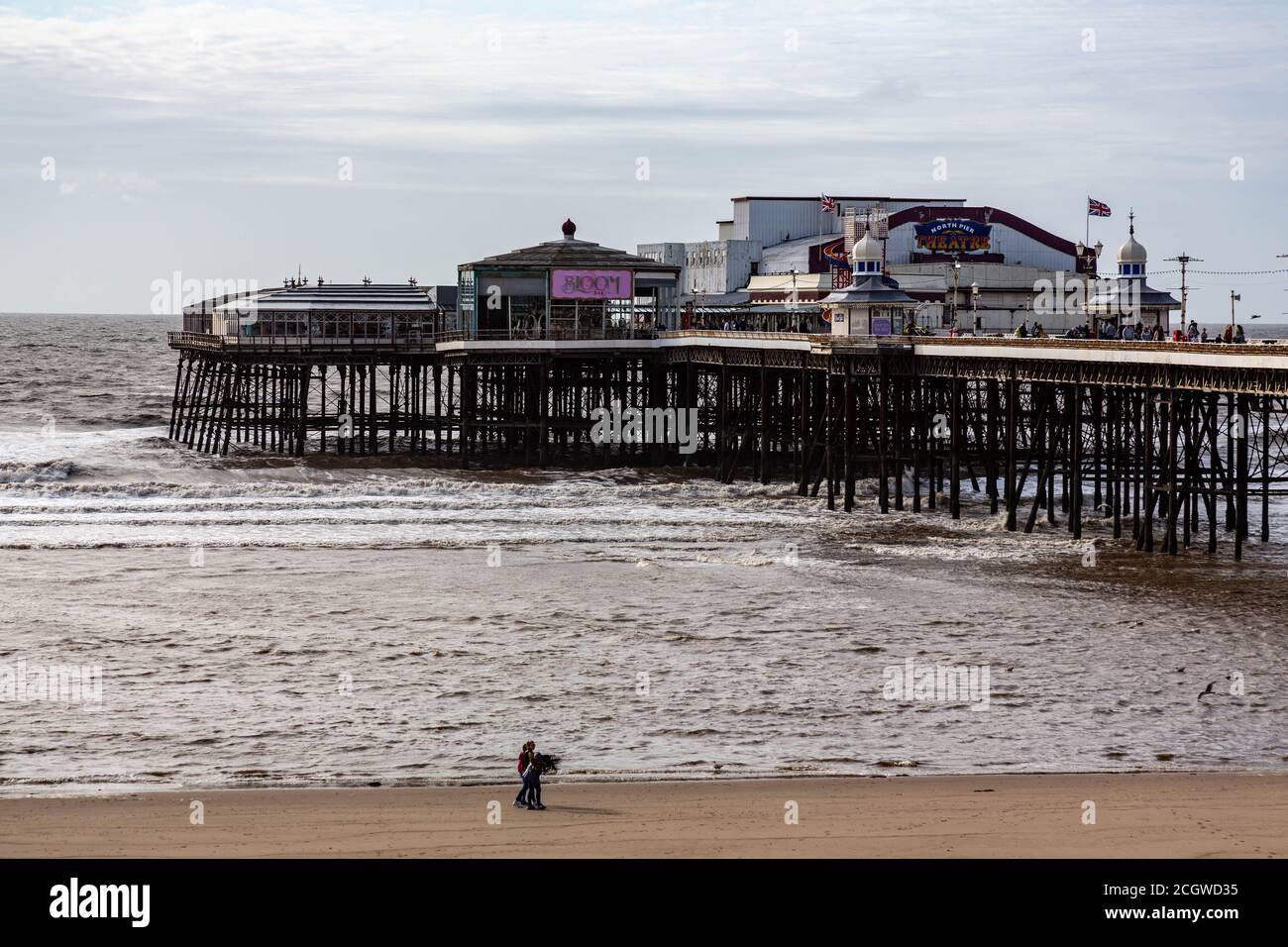 Blackpool, Lancashire, U Nited Kingdom. 12th Sep, 2020. BLackpools North Pier in the late afternoon sunshine Credit: PN News/Alamy Live News Stock Photo