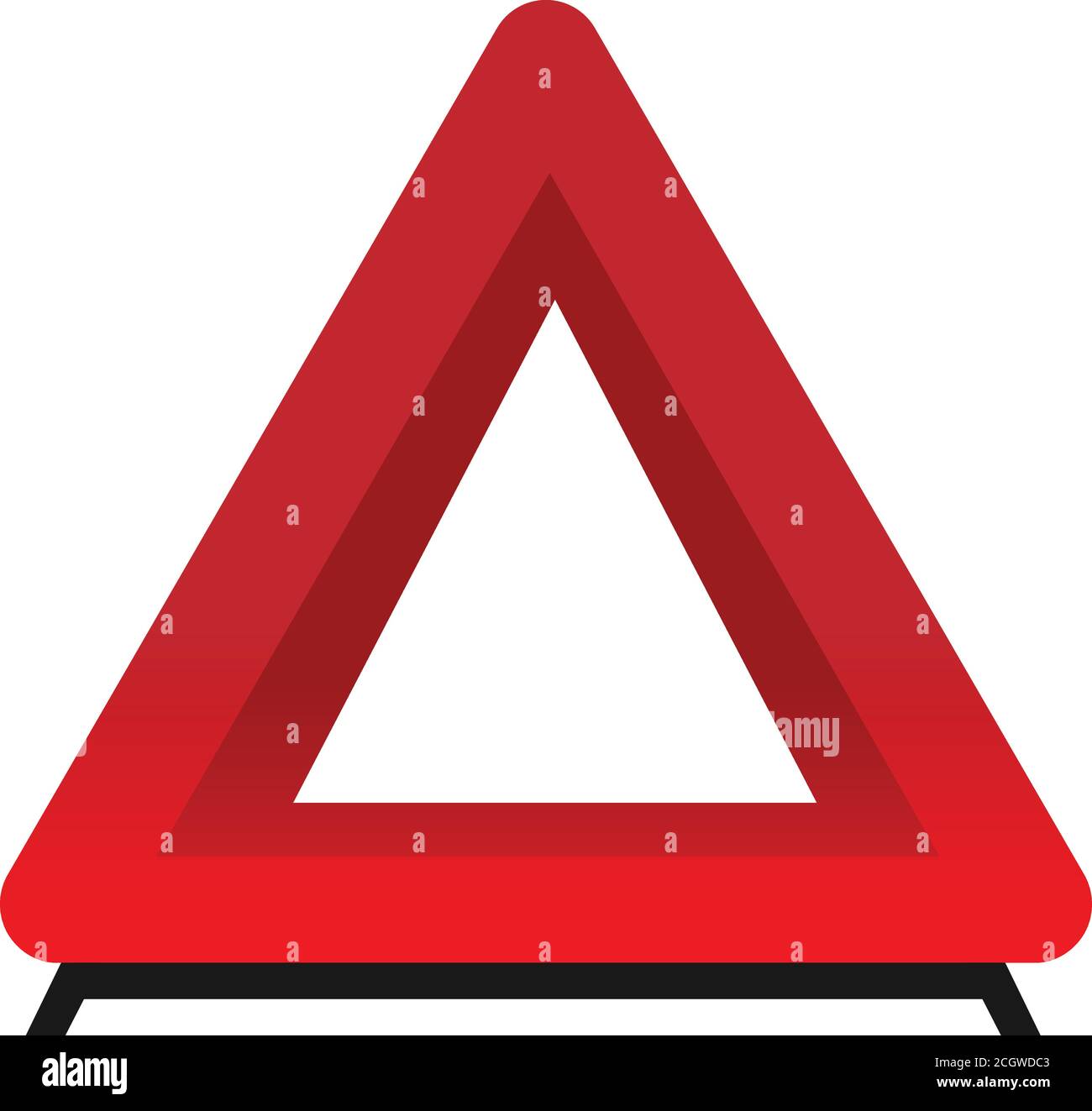 cartoon vector illustration of a security triangle Stock Vector
