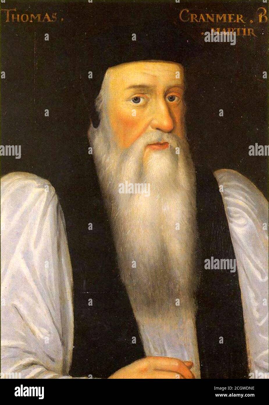 Thomas Cranmer (1489 – 1556) leader of the English Reformation and Archbishop of Canterbury Stock Photo