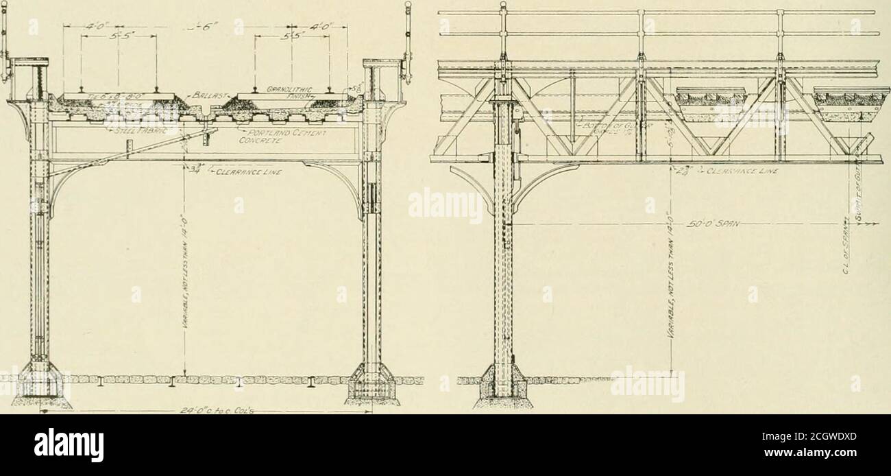The street railway review . s-o-^ 9-^ COLUMN FOOTING. through the roadbed  above is delivered to the middle of tl-.ese plates,whence it escapes  throug:h holes punched two or three feet apartalong
