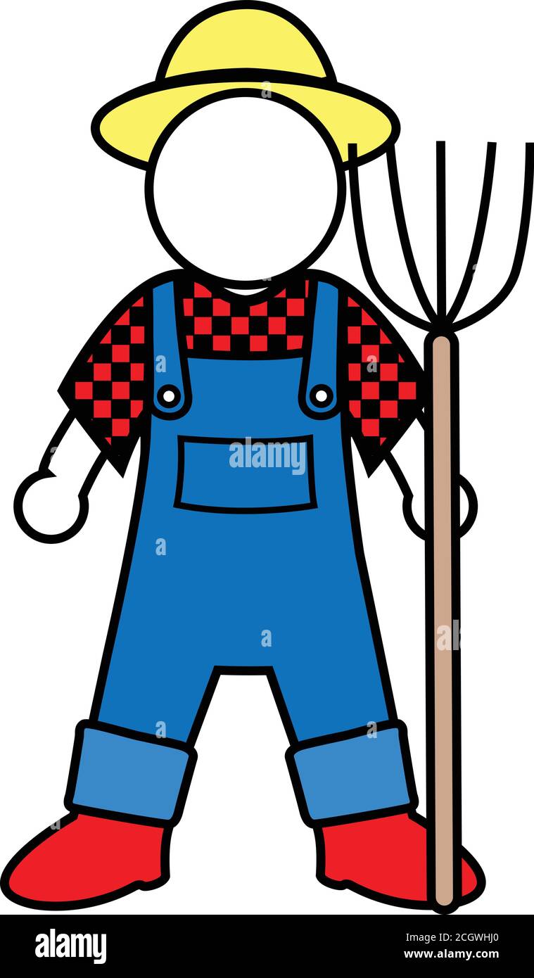 cartoon vector illustration of a farmer icon Stock Vector Image & Art ...