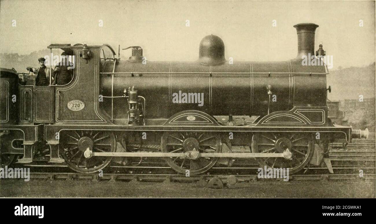 . Locomotive engineering : a practical journal of railway motive power and rolling stock . our company operate a line II past fear, and an- u 1 I on all classes oftraffic—fast passenger, excursion, goodsand mineral. The tendi 1 are thi u ualCalcy six-wheel type.The principal dimensii ms are: II. nl.1 pi 1 , i..;o pounds. Heating surface -Firebox, 112.4 sqfeet; tubes, 218 of [J^-inch, equal to [,056.8square feet. Total, 1,169. ■ feet. Cylinders—18 x 26. Diameter of wheels—5 feet (on tread). Weight of engine and tender in workingorder—77 tons [3 cwt. Trusting that you may consider above and file Stock Photo