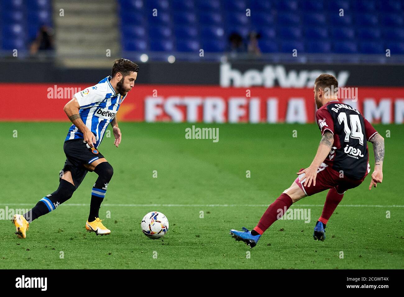 Barcelona, Spain. 12th Sep, 2020. Llambrich during the Liga SmartBank match between RCD Espanyol and vs Albacete Balompie at RCD Stadium on September 12, 2020 in Barcelona, Spain. Credit: Dax Images/Alamy Live News Stock Photo