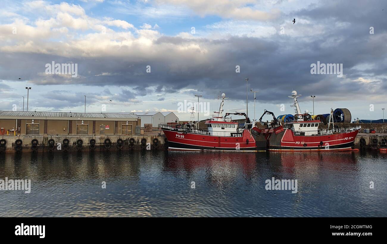 Peterhead harbour Stock Photo