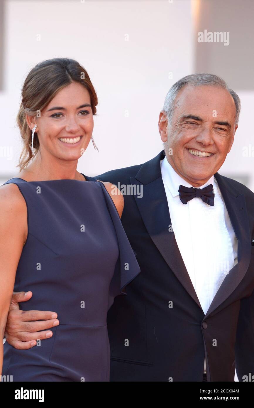 Venice, Italy. 12th Sep, 2020. Alberto Barbera and his wife Julia ...