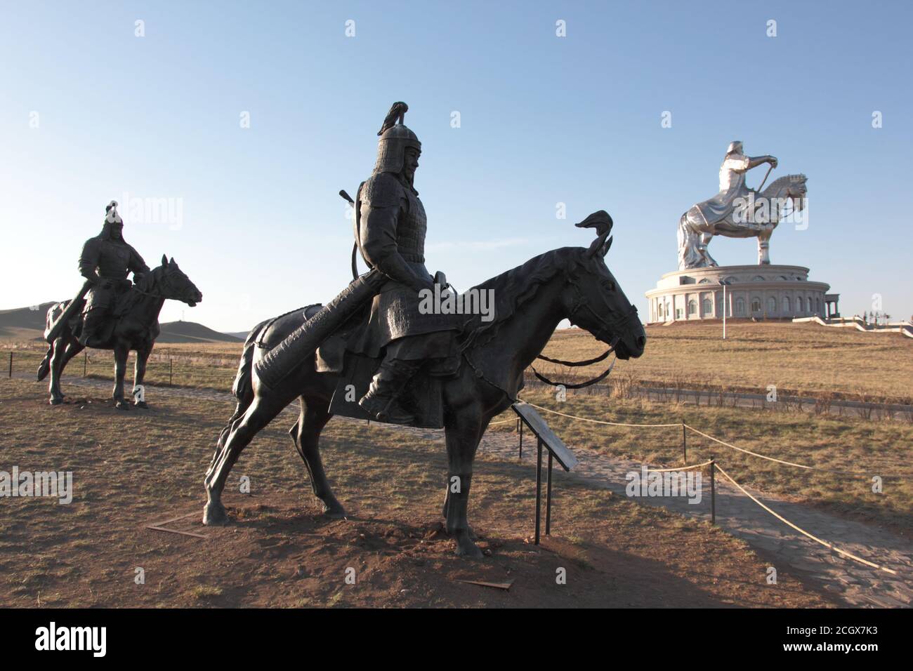 Statue of Genghis Khan in Mongolia, Chinggis Khaan Statue Complex Stock