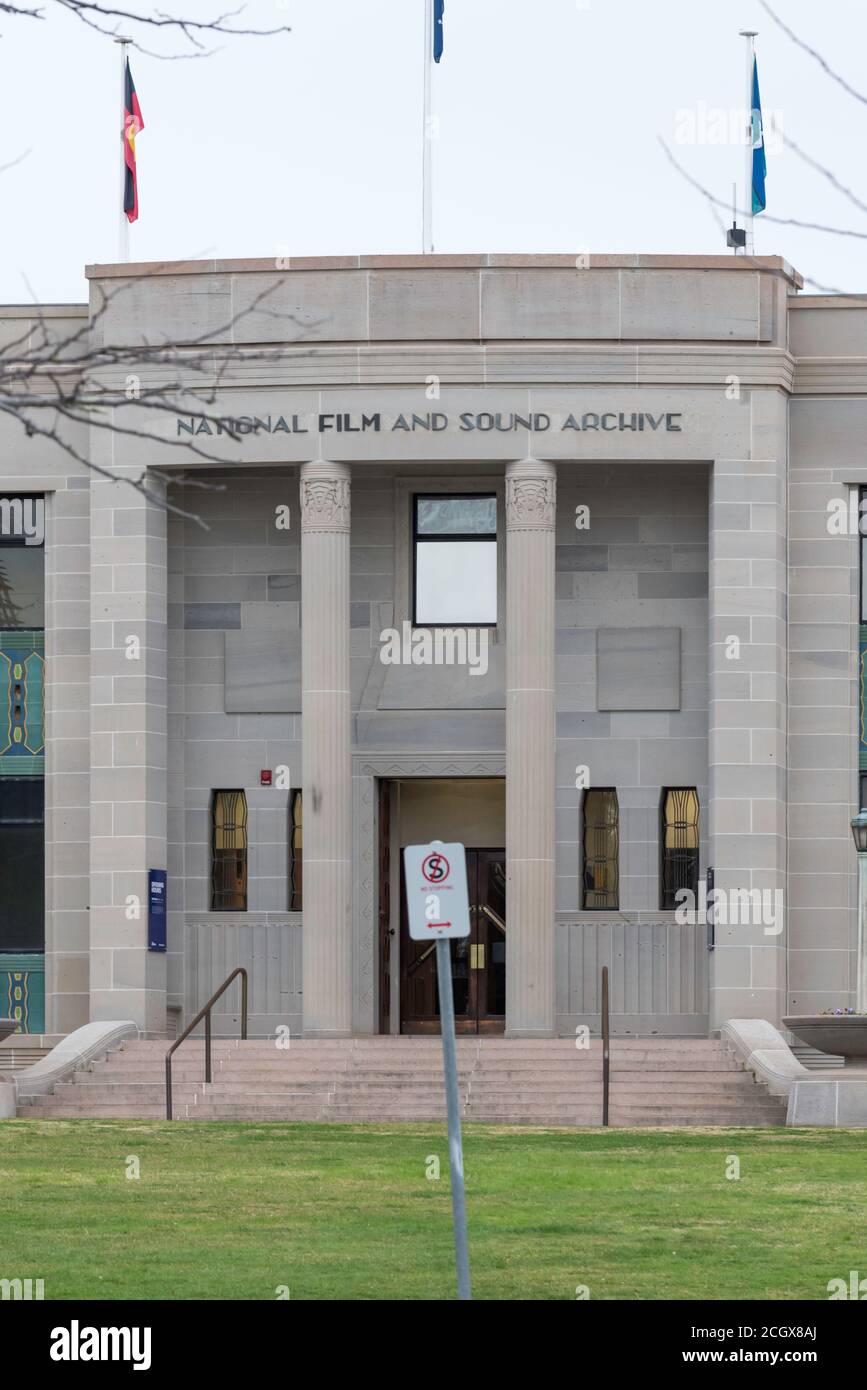 The National Film and Sound Archive (formerly Australian Institute of Anatomy 1930-84) in Canberra, Australian Capital Territory, Australia Stock Photo