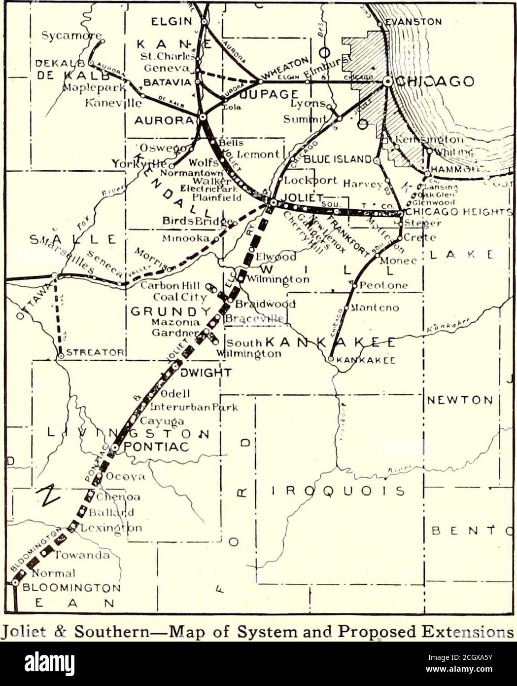 Electric Railway Journal With The Chicago Southern Traction Electric Line Fromkankakee And Harvey To Chicago The Entire 24 Milestretch Of Track From Joliet To Chicago Heights Is Pro Tected With Automatic