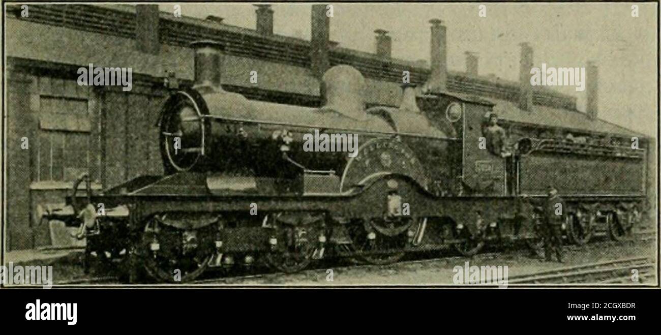 . Railway and locomotive engineering : a practical journal of railway motive power and rolling stock . —frequently late—it wasnecessary to provide a path for mail trains at shortnotice and run them at a hair-raising speed. The new August, )27 RAILWAY AXD LOCOMOTIVE ENGINEERING 235 line via Westbury was not in use at the time; and it was,therefore, necessary to route these hair-curlers viaWootton-Bassett, over the old main line, crowded withtraffic to and from Bristol and South Wales industrialcities. The Great Western Railway said very little about thesetrains, which would have passed the maj Stock Photo