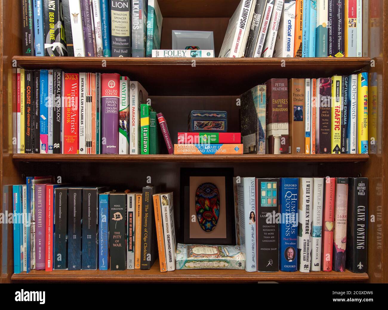 Home bookshelf with books Stock Photo Alamy