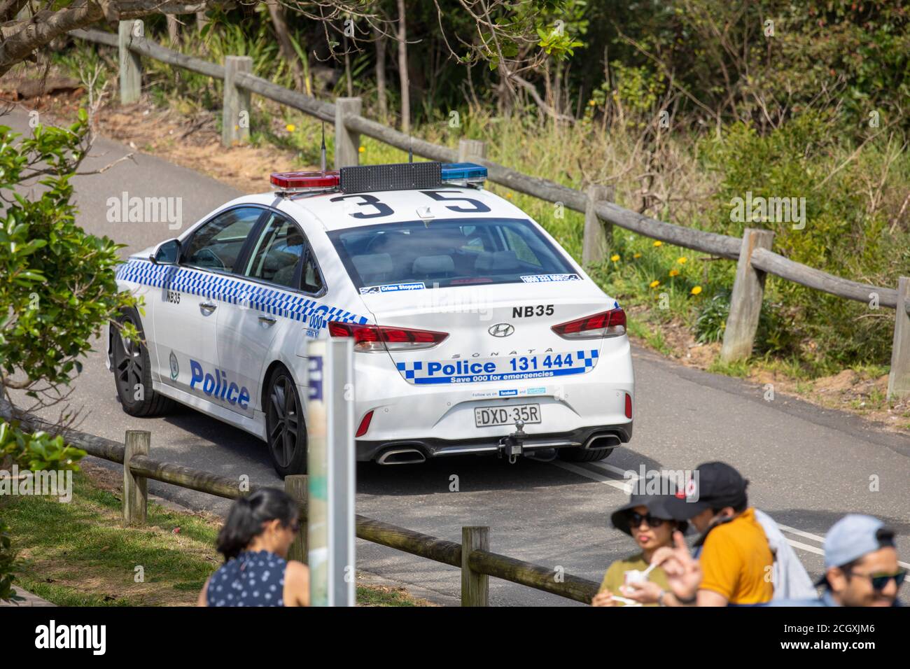 NSW Police car on patrol in Palm beach,Sydney,Australia Stock Photo